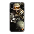 Дизайнерский силиконовый чехол для Iphone x10 Fallout