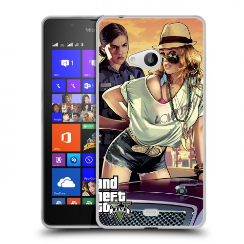 Дизайнерский пластиковый чехол для Microsoft Lumia 540 GTA