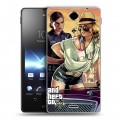 Дизайнерский пластиковый чехол для Sony Xperia TX GTA