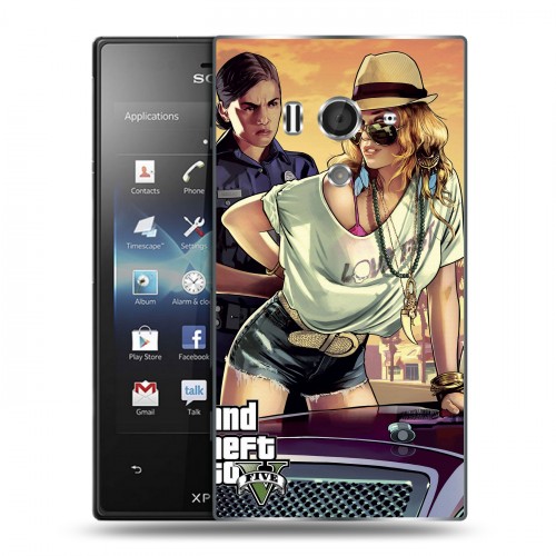 Дизайнерский пластиковый чехол для Sony Xperia acro S GTA