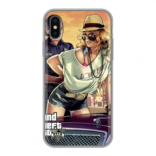 Дизайнерский силиконовый чехол для Iphone x10 GTA