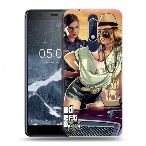 Дизайнерский пластиковый чехол для Nokia 5.1 GTA