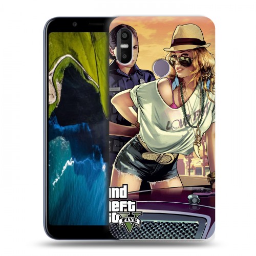 Дизайнерский пластиковый чехол для HTC U12 Life GTA