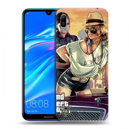 Дизайнерский пластиковый чехол для Huawei Y6 (2019) GTA