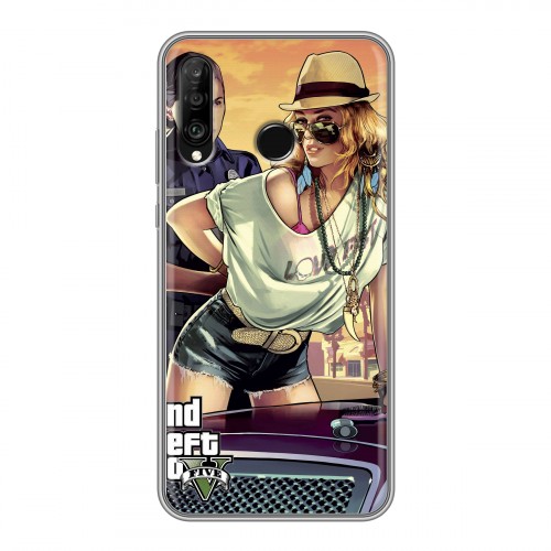 Дизайнерский силиконовый чехол для Huawei P30 Lite GTA