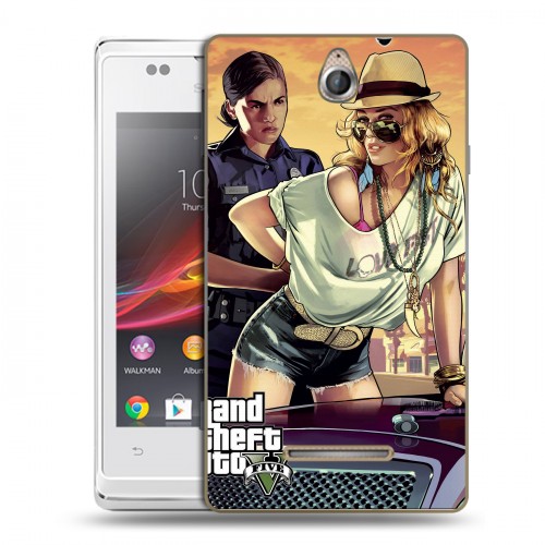 Дизайнерский пластиковый чехол для Sony Xperia E GTA