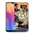 Дизайнерский силиконовый с усиленными углами чехол для Xiaomi RedMi 8A GTA