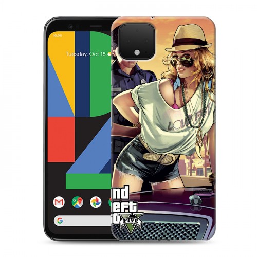 Дизайнерский пластиковый чехол для Google Pixel 4 GTA