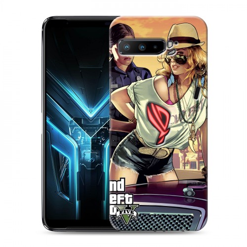 Дизайнерский силиконовый с усиленными углами чехол для ASUS ROG Phone 3 GTA