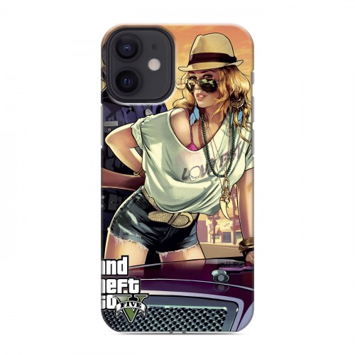 Дизайнерский силиконовый с усиленными углами чехол для Iphone 12 Mini GTA