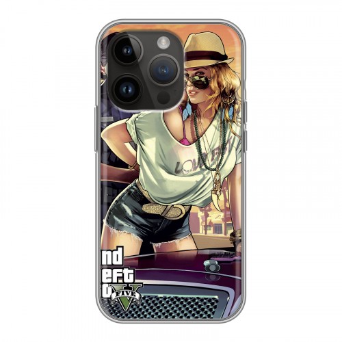 Дизайнерский силиконовый чехол для Iphone 14 Pro GTA