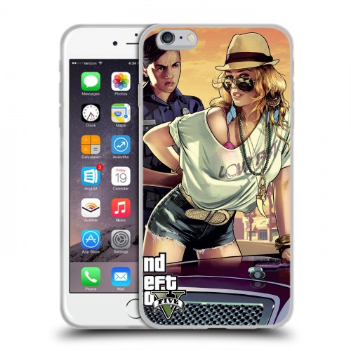 Дизайнерский силиконовый чехол для Iphone 6 Plus/6s Plus GTA