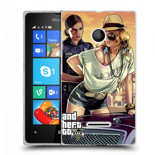 Дизайнерский пластиковый чехол для Microsoft Lumia 435 GTA