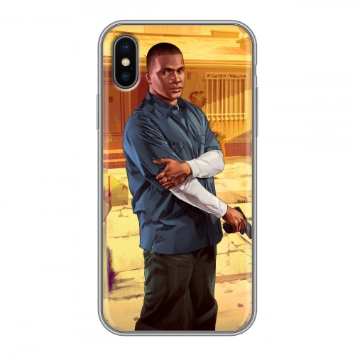 Дизайнерский силиконовый чехол для Iphone x10 GTA