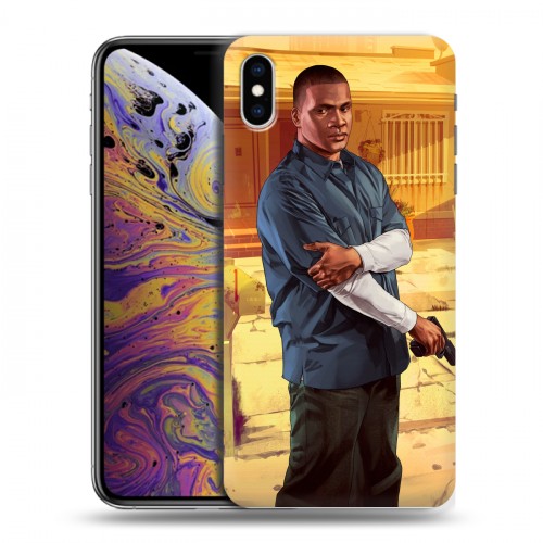 Дизайнерский силиконовый чехол для Iphone Xs Max GTA