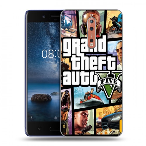 Дизайнерский пластиковый чехол для Nokia 8 GTA