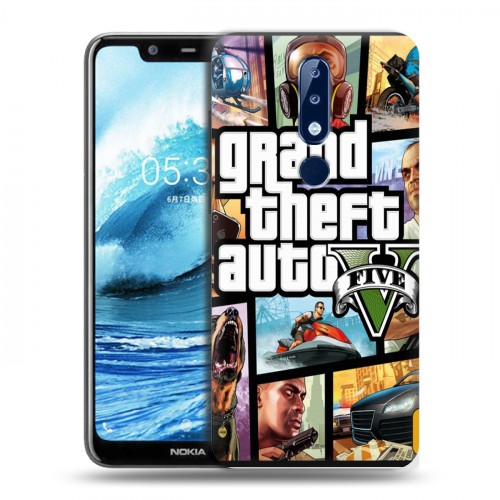 Дизайнерский силиконовый чехол для Nokia 5.1 Plus GTA