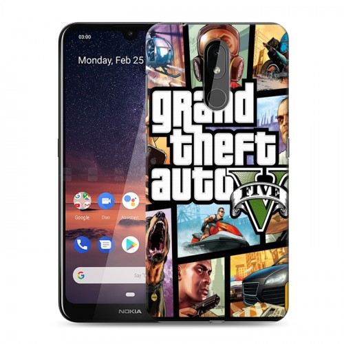 Дизайнерский силиконовый чехол для Nokia 3.2 GTA