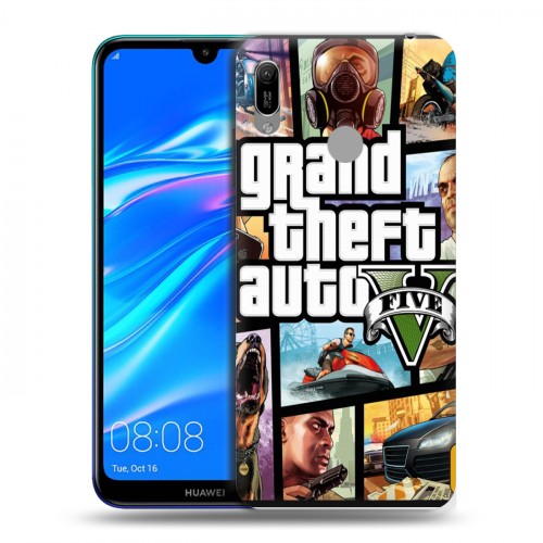 Дизайнерский пластиковый чехол для Huawei Y6 (2019) GTA