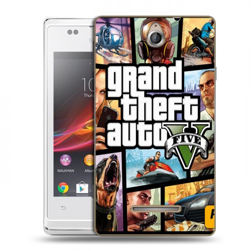 Дизайнерский пластиковый чехол для Sony Xperia E GTA