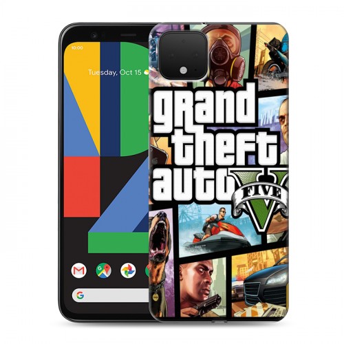 Дизайнерский пластиковый чехол для Google Pixel 4 GTA