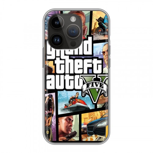 Дизайнерский силиконовый чехол для Iphone 14 Pro GTA