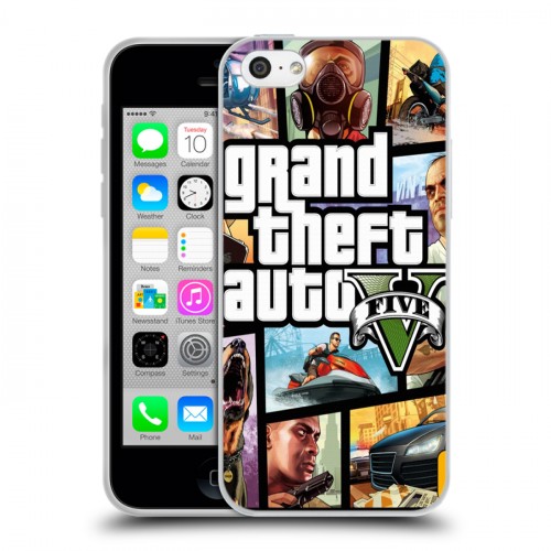 Дизайнерский пластиковый чехол для Iphone 5c GTA