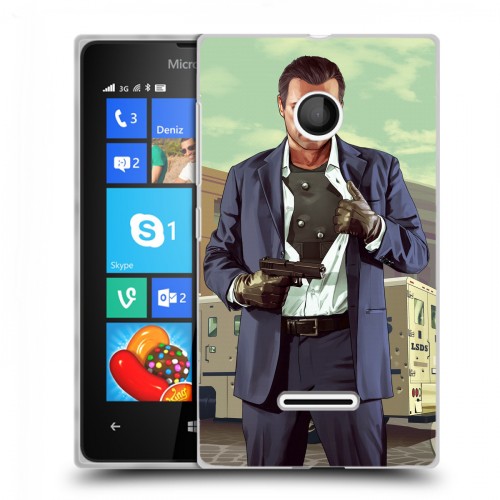 Дизайнерский пластиковый чехол для Microsoft Lumia 435 GTA