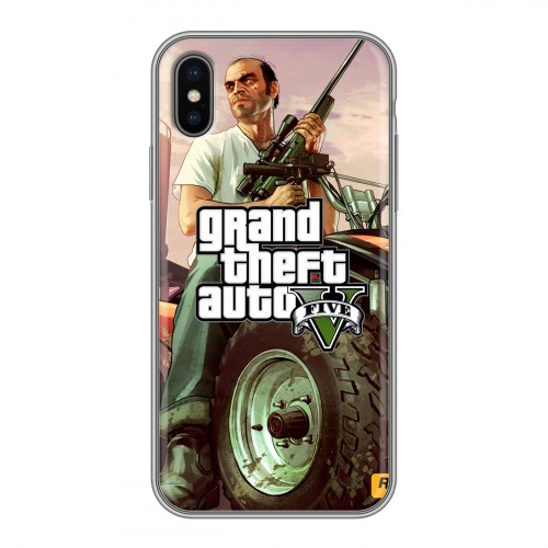 Дизайнерский силиконовый чехол для Iphone x10 GTA