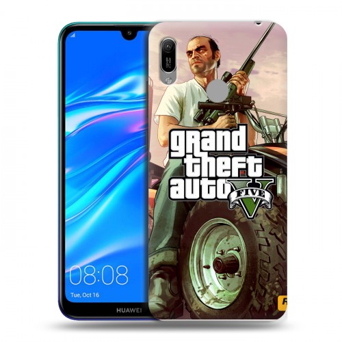 Дизайнерский пластиковый чехол для Huawei Y6 (2019) GTA