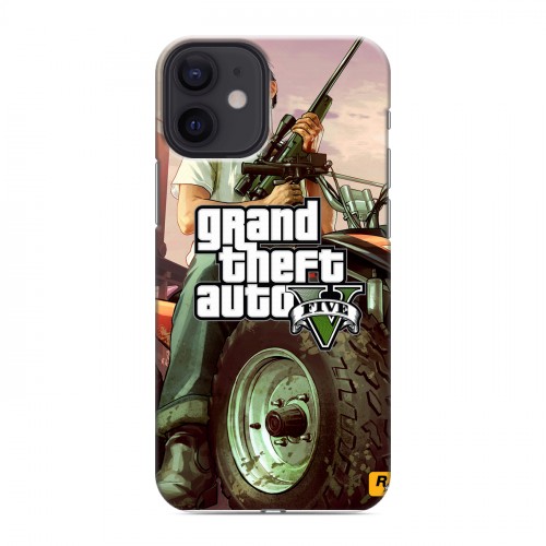 Дизайнерский силиконовый с усиленными углами чехол для Iphone 12 Mini GTA