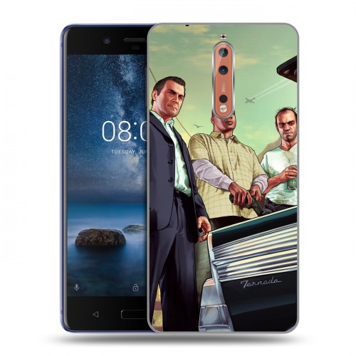 Дизайнерский пластиковый чехол для Nokia 8 GTA