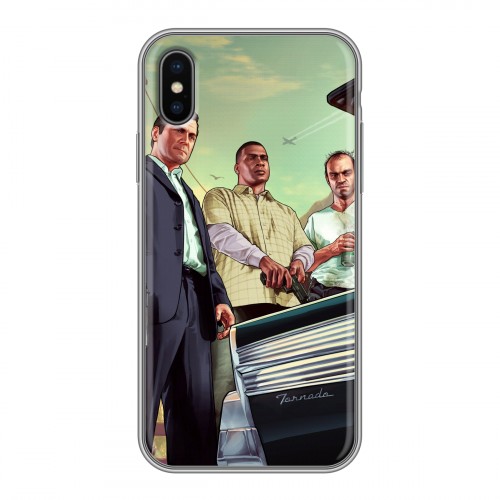 Дизайнерский силиконовый чехол для Iphone x10 GTA