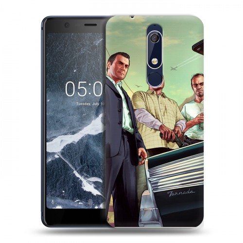 Дизайнерский пластиковый чехол для Nokia 5.1 GTA