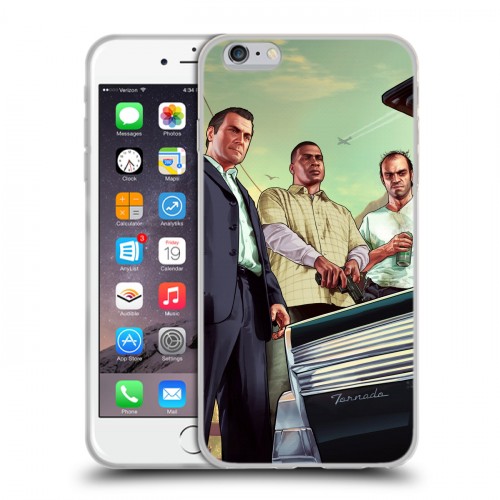 Дизайнерский силиконовый чехол для Iphone 6 Plus/6s Plus GTA