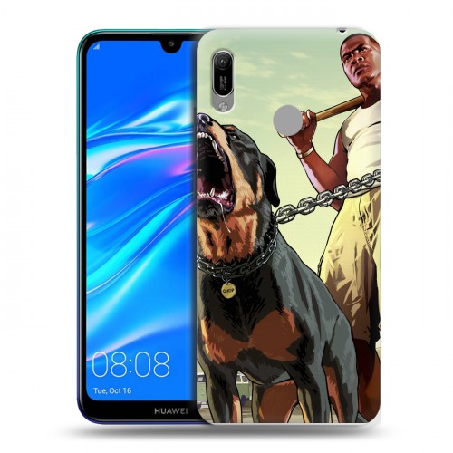 Дизайнерский пластиковый чехол для Huawei Y6 (2019) GTA