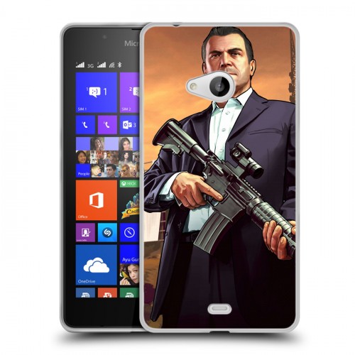 Дизайнерский пластиковый чехол для Microsoft Lumia 540 GTA