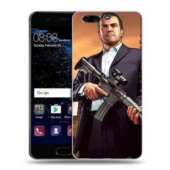 Дизайнерский силиконовый чехол для Huawei P10 Plus GTA (на заказ)