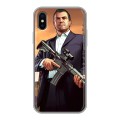 Дизайнерский силиконовый чехол для Iphone x10 GTA