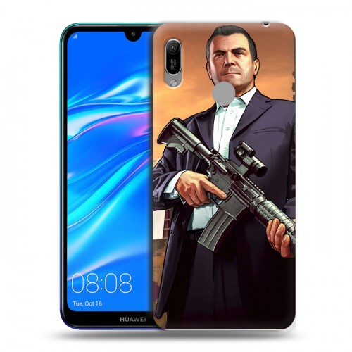 Дизайнерский пластиковый чехол для Huawei Y6 (2019) GTA