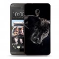 Дизайнерский пластиковый чехол для HTC Desire 700 Щенки