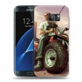 Дизайнерский силиконовый с усиленными углами чехол для Samsung Galaxy S7 GTA