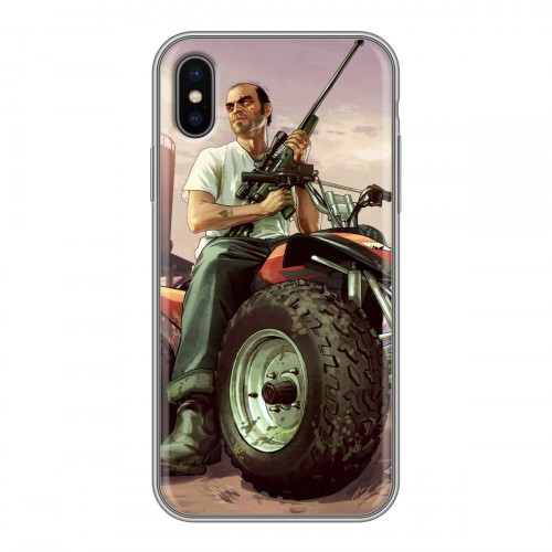 Дизайнерский силиконовый чехол для Iphone x10 GTA