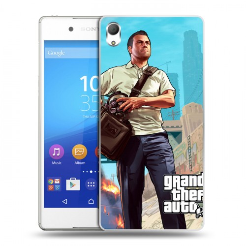 Дизайнерский пластиковый чехол для Sony Xperia Z3+ GTA