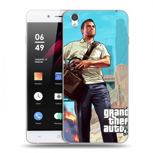 Дизайнерский пластиковый чехол для OnePlus X GTA