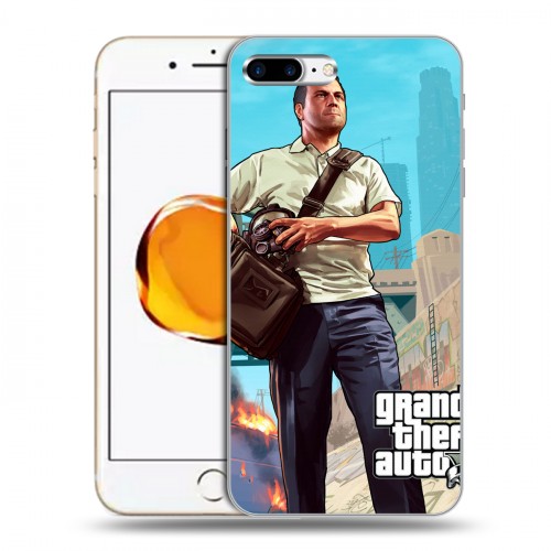 Дизайнерский пластиковый чехол для Iphone 7 Plus / 8 Plus GTA