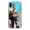 Дизайнерский силиконовый чехол для Iphone x10 GTA