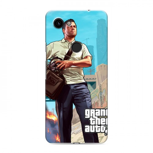 Дизайнерский пластиковый чехол для Google Pixel 3a GTA