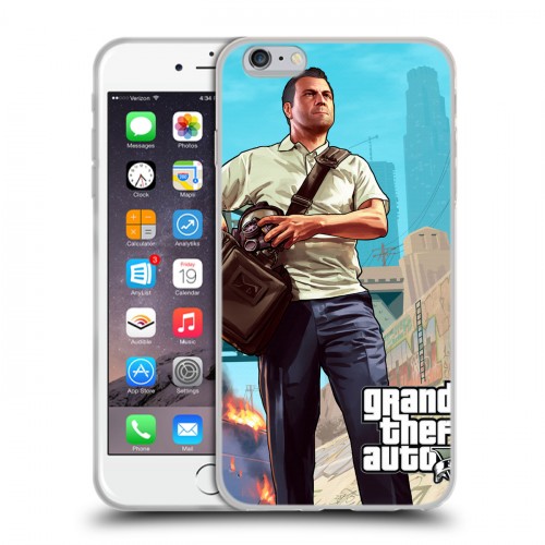 Дизайнерский силиконовый чехол для Iphone 6 Plus/6s Plus GTA