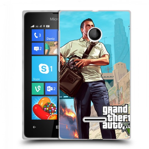 Дизайнерский пластиковый чехол для Microsoft Lumia 435 GTA